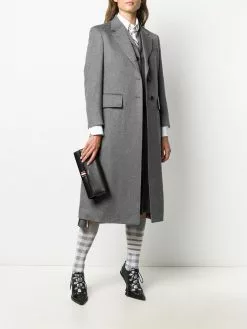 Thom Browne wide lapel cashmere overcoat