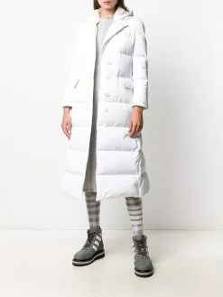 Thom Browne RWB stripe wide lapel overcoat