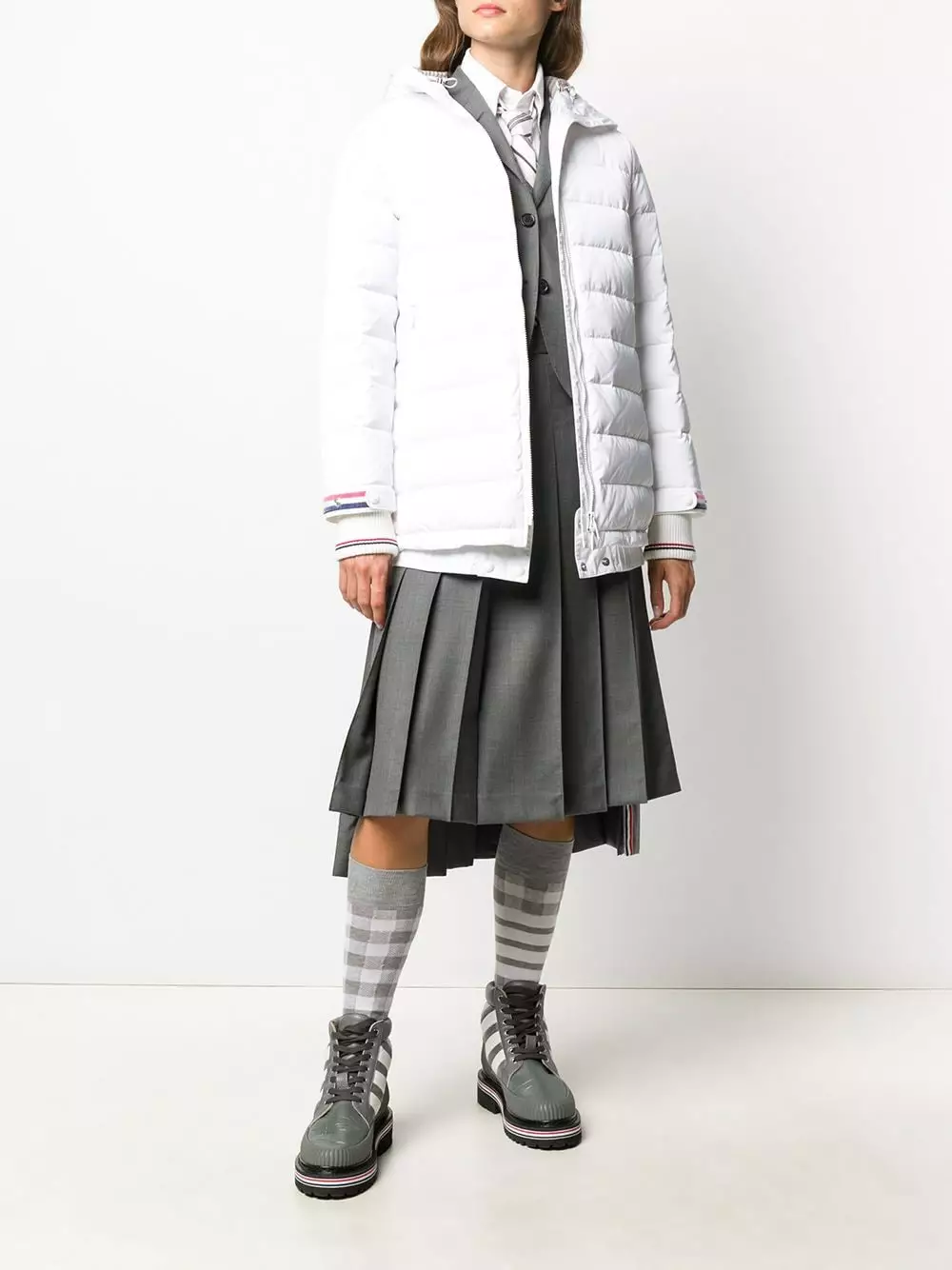 Thom Browne Zip up hooded overcoat trench coats & raincoats of women 2 Thom Browne zip-up hooded overcoat