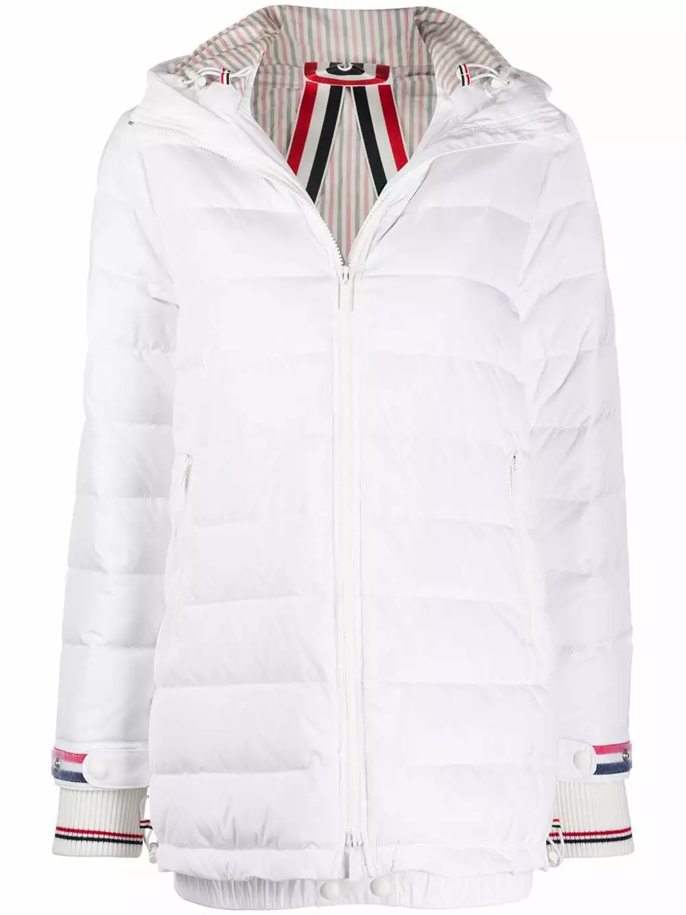 Thom Browne Zip up hooded overcoat trench coats & raincoats of women 1 Thom Browne zip-up hooded overcoat