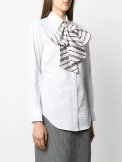 Thom Browne bow tie collar long-sleeve shirt