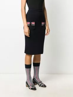 Thom Browne bow pocket pencil skirt