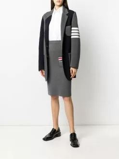 Thom Browne striped bow pocket pencil skirt