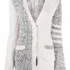Thom Browne 4-Bar V-neck bouclé cable cardigan