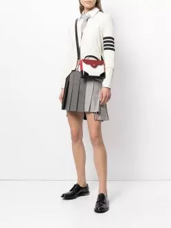 Thom Browne 4-Bar V-neck mesh rib cardigan