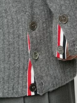 Thom Browne 4-Bar exaggerated V-neck cardigan