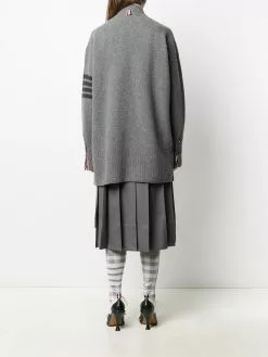 Thom Browne 4-Bar exaggerated V-neck cardigan