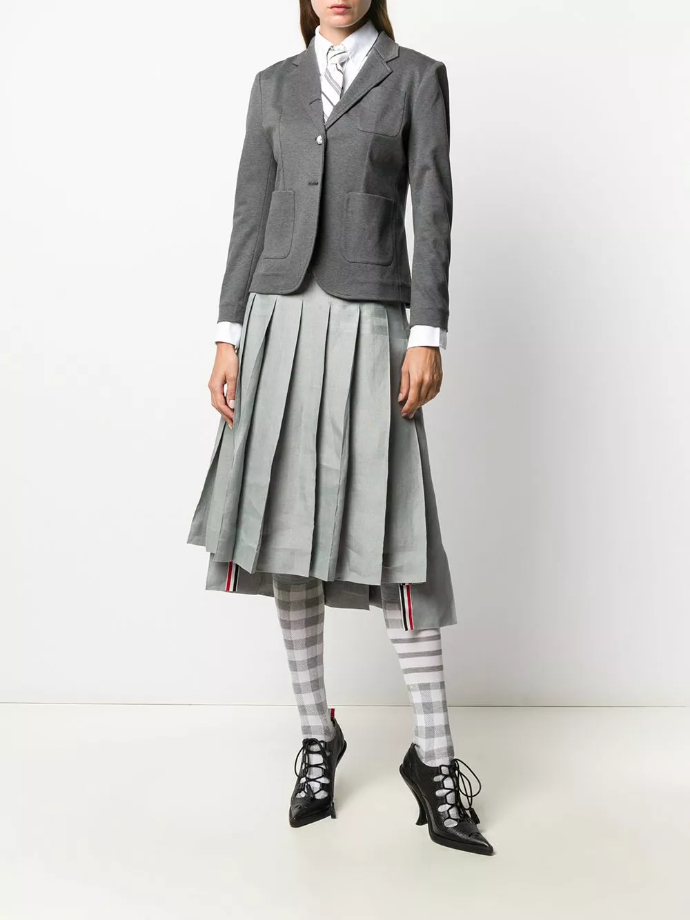 Thom Browne RWB stripe jacket blazers of women 2 Thom Browne RWB stripe jacket