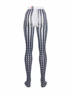 Thom Browne gingham check tights