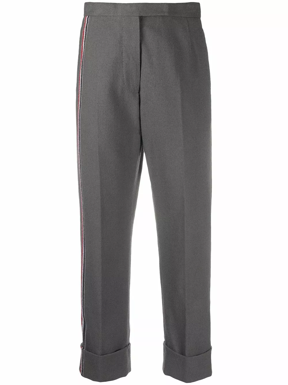 Thom Browne RWB stripe bouclé suiting trousers cropped pants of women 1 Thom Browne RWB stripe bouclé suiting trousers