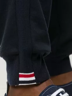 Thom Browne RWB stripe insert loopback track pants