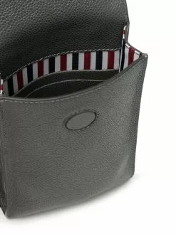 Thom Browne pebbled calf leather phone holder