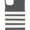 Thom Browne 4-Bar leather iPhone 11 case