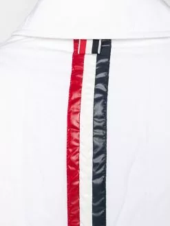 Thom Browne RWB stripe quilted Chesterfield overcoat single breasted coats of men 11 Thom Browne RWB stripe quilted Chesterfield overcoat