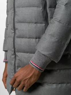 Thom Browne super 120s twill hooded ski coat