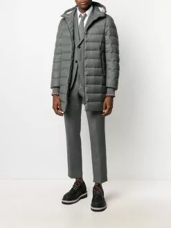 Thom Browne super 120s twill hooded ski coat