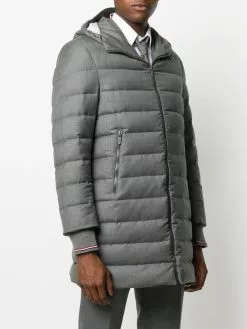 Thom Browne super 120s twill hooded ski coat