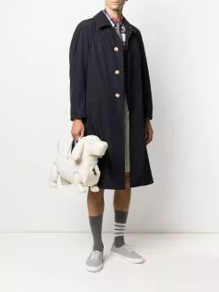 Thom Browne tech gabardine bal collar overcoat
