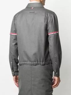Thom Browne striped zip-up shirt jacket