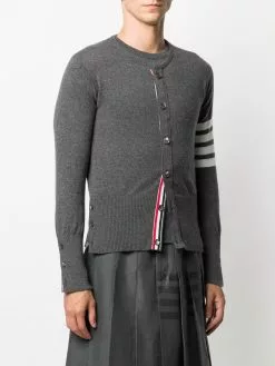 Thom Browne 4-Bar crew neck cardigan