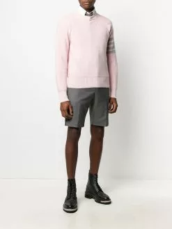 Thom Browne garment-dyed 4-bar pullover