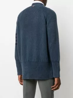 Thom Browne garment dyed 4-Bar cardigan