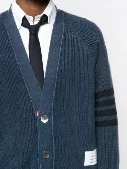 Thom Browne garment dyed 4-Bar cardigan