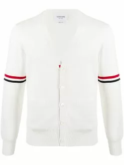 Thom Browne tricolour 4-Bar cardigan