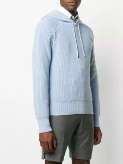 Thom Browne 4-Bar cashmere knit hoodie