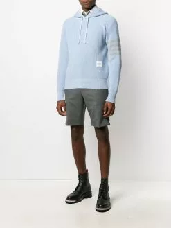 Thom Browne 4-Bar cashmere knit hoodie