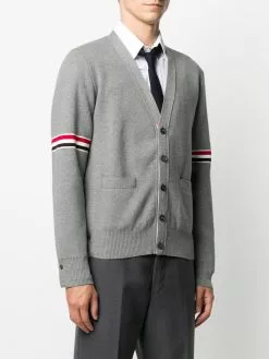 Thom Browne Milano stitch stripe armband cardigan