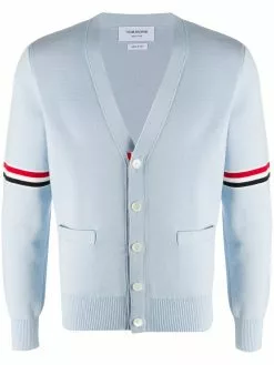 Thom Browne stripe detail cotton cardigan
