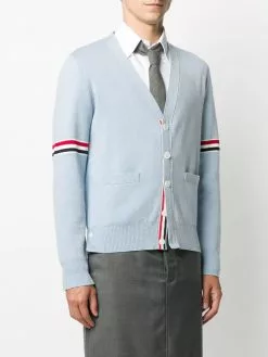 Thom Browne stripe detail cotton cardigan