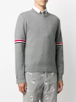 Thom Browne Milano stitch crew neck jumper