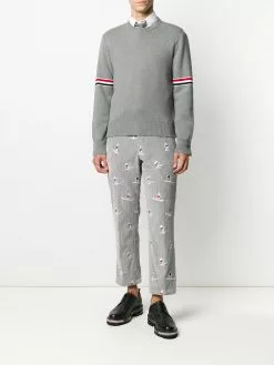 Thom Browne Milano stitch crew neck jumper