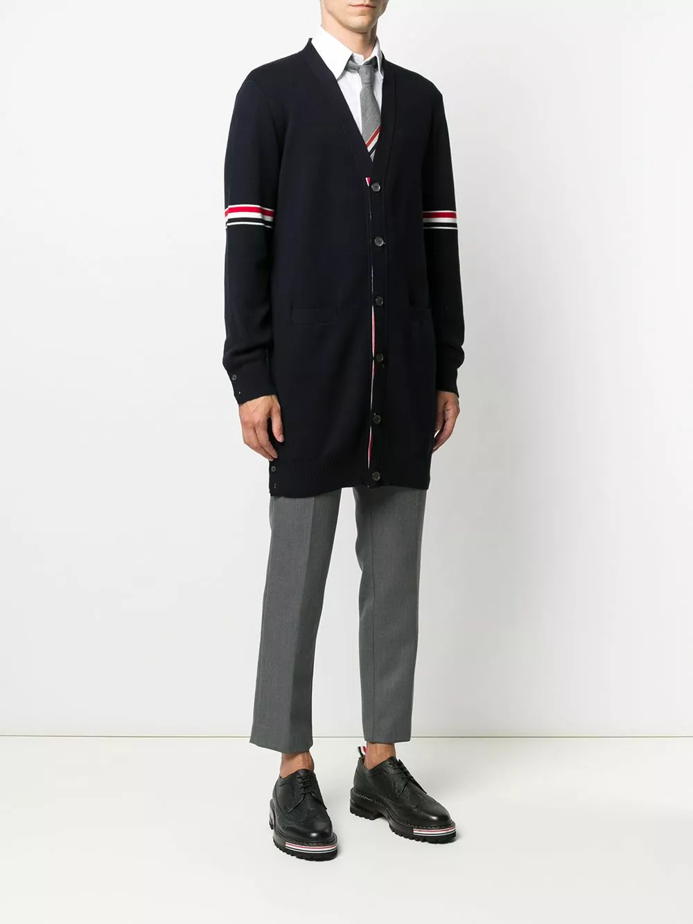 Thom Browne Milano stitch long cardigan cardigans of men 3 Thom Browne Milano stitch long cardigan