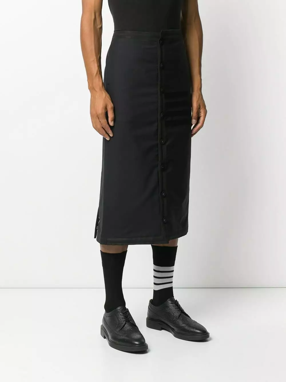 Thom Browne Mid length buttoned skirt shorts of men 3 Thom Browne mid-length buttoned skirt