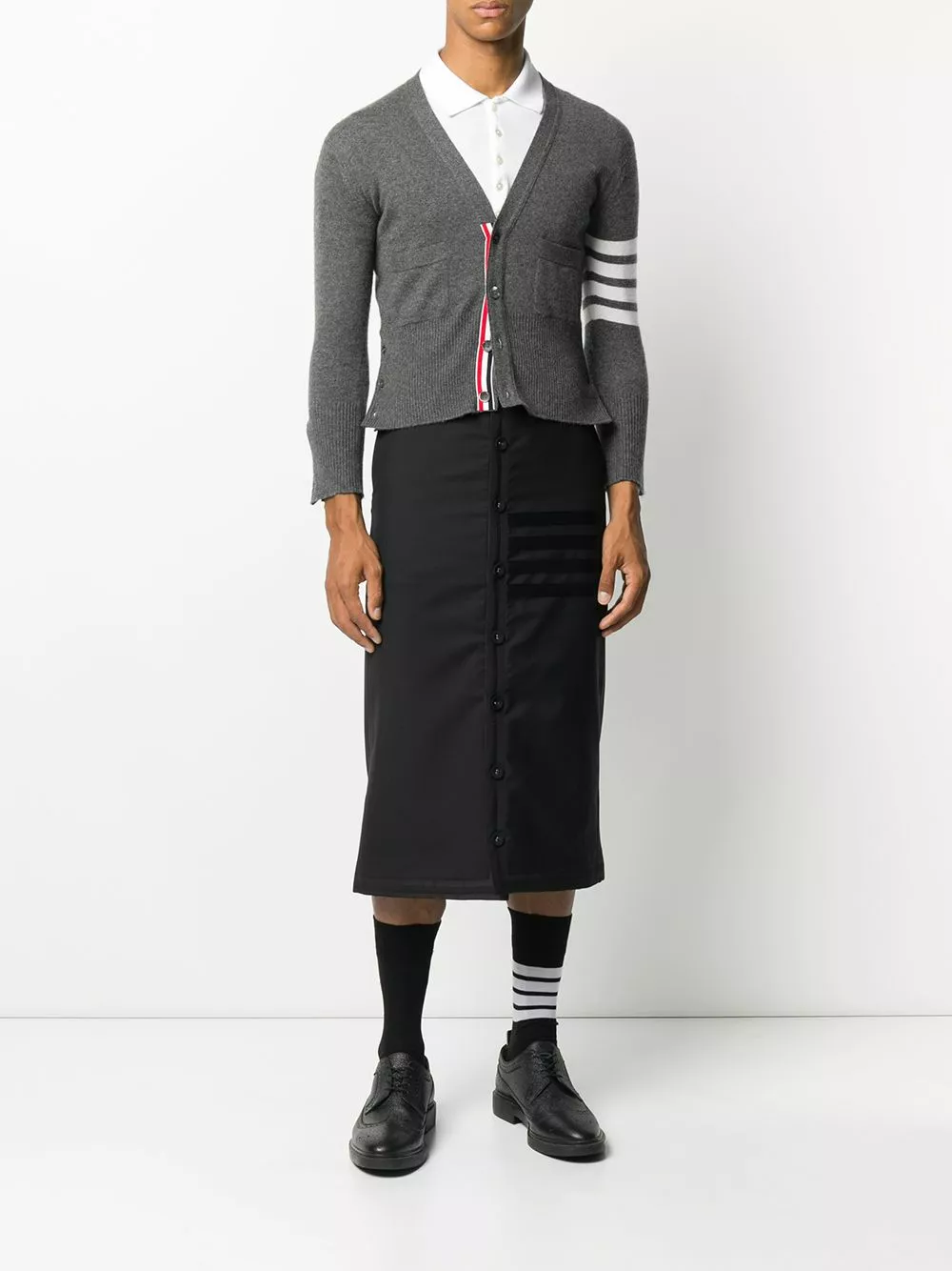 Thom Browne Mid length buttoned skirt shorts of men 2 Thom Browne mid-length buttoned skirt