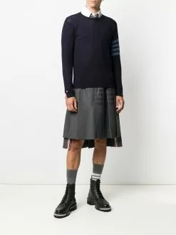 Thom Browne 4-Bar crew neck merino jumper