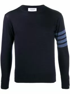 Thom Browne 4-Bar crew neck merino jumper