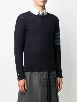 Thom Browne 4-Bar crew neck merino jumper