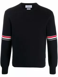 Thom Browne Milano stitch crew neck jumper