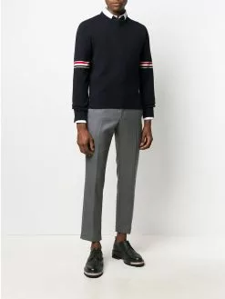 Thom Browne Milano stitch crew neck jumper