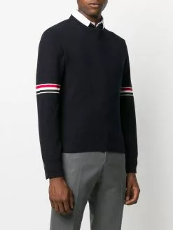 Thom Browne Milano stitch crew neck jumper