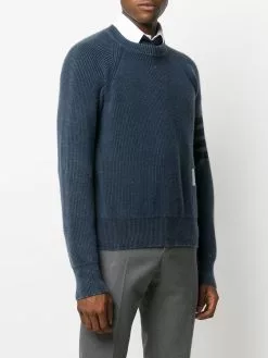 Thom Browne garment-dyed 4-bar pullover