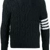 Thom Browne 4-Bar Aran cable knit jumper