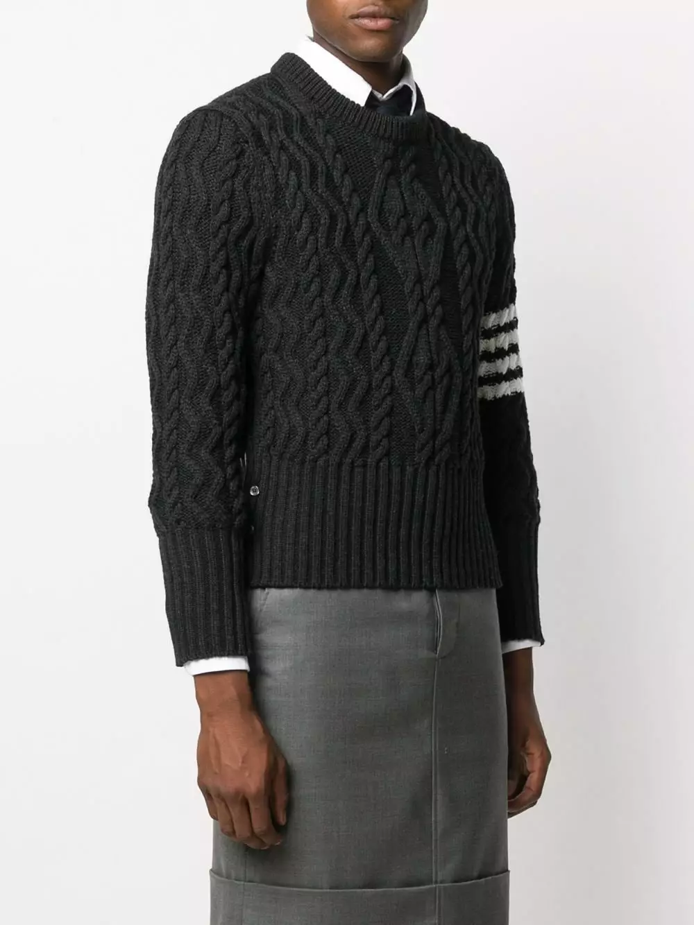 Thom Browne 4 Bar Aran cable knit jumper sweatshirts & knitwear of men 3 Thom Browne 4-Bar Aran cable knit jumper
