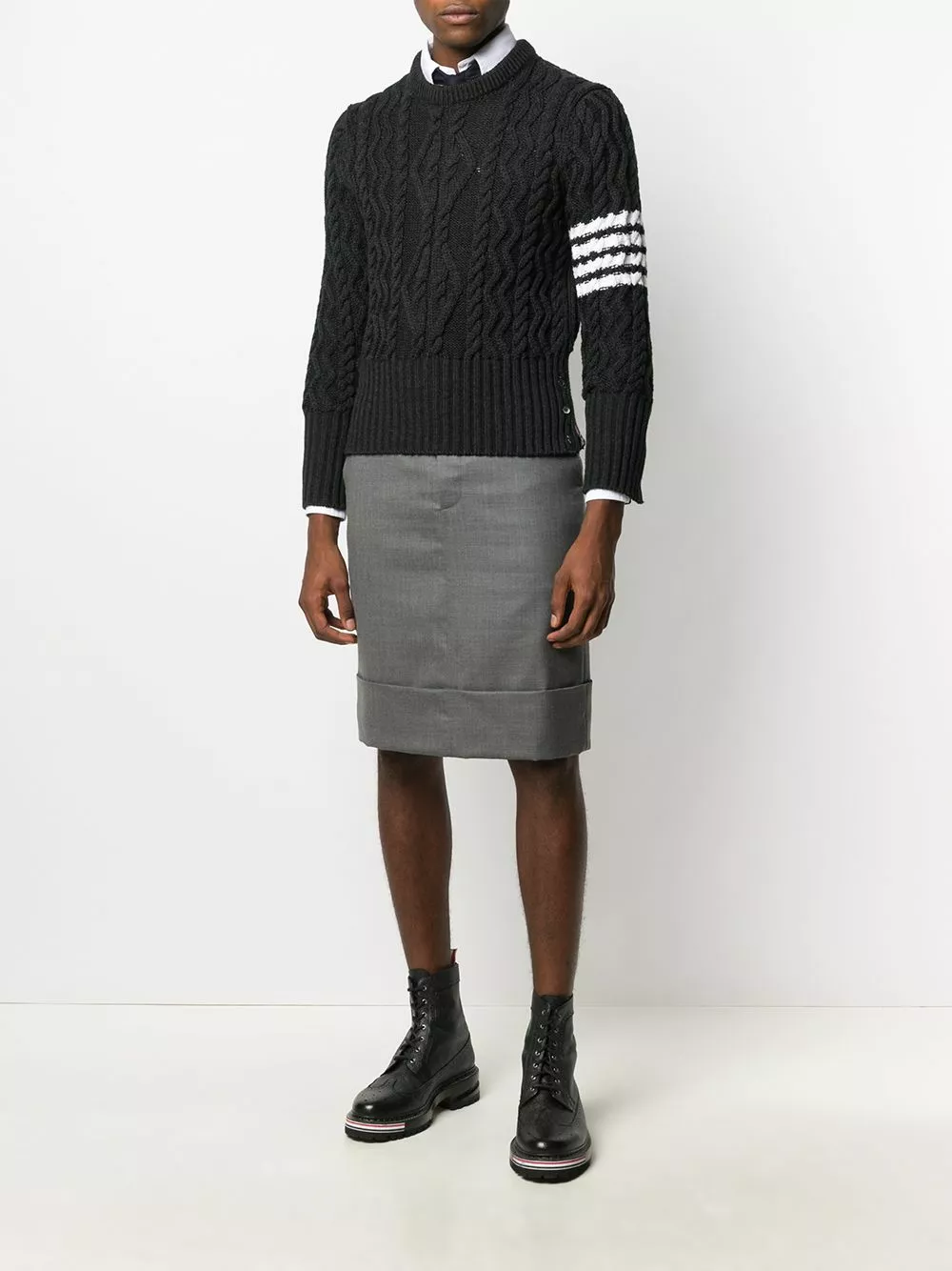 Thom Browne 4 Bar Aran cable knit jumper sweatshirts & knitwear of men 2 Thom Browne 4-Bar Aran cable knit jumper