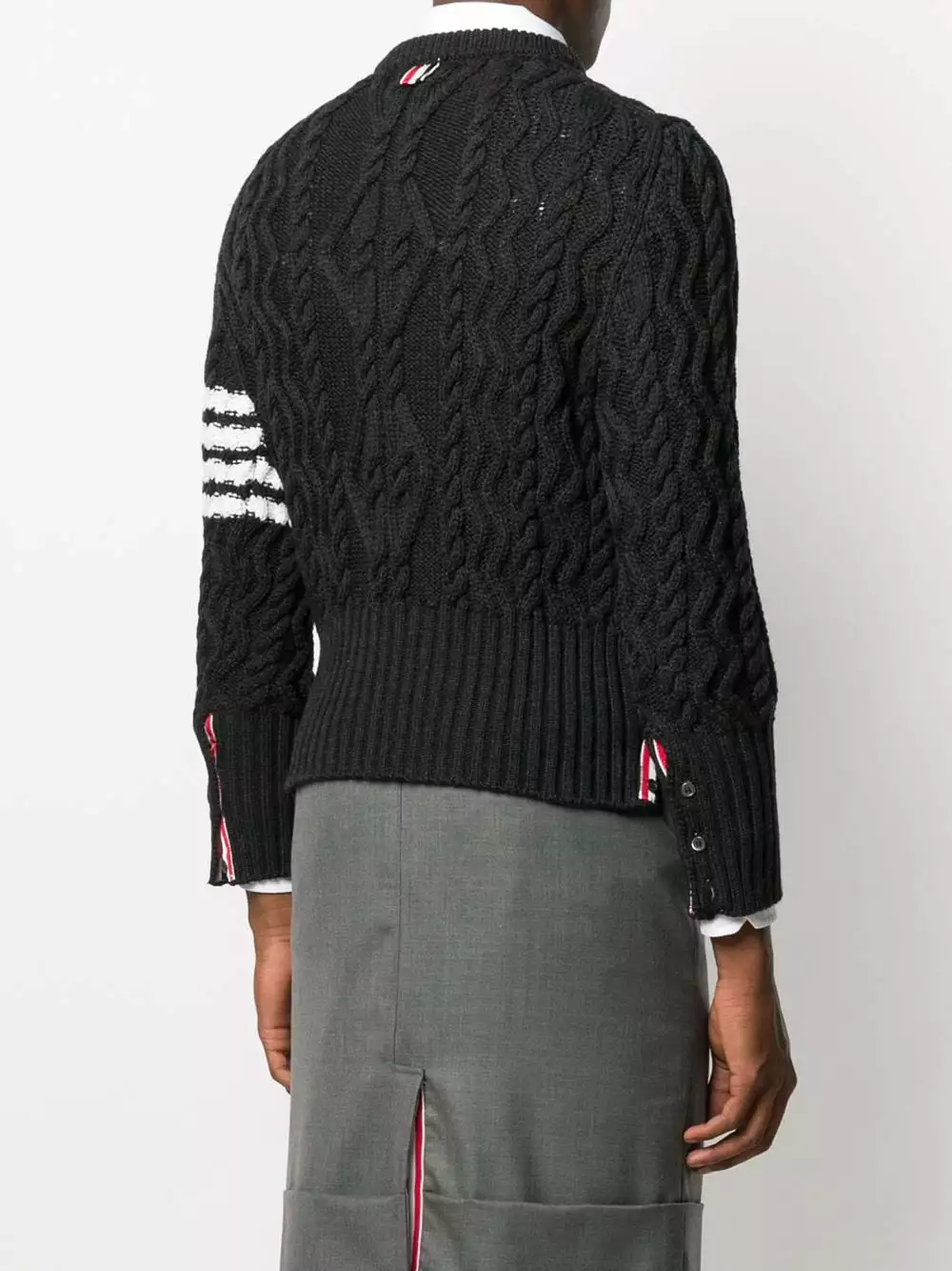 Thom Browne 4 Bar Aran cable knit jumper sweatshirts & knitwear of men 4 Thom Browne 4-Bar Aran cable knit jumper