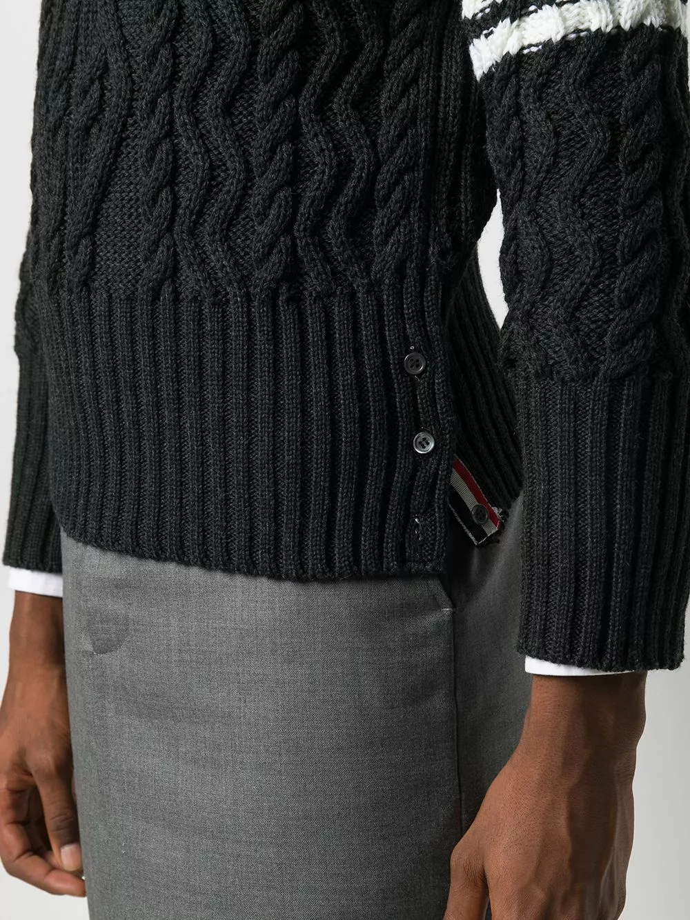 Thom Browne 4 Bar Aran cable knit jumper sweatshirts & knitwear of men 5 Thom Browne 4-Bar Aran cable knit jumper
